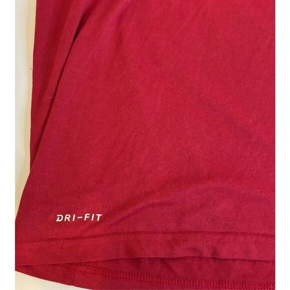 Iowa State Cyclones Shirt Mens Medium Nike Dri Fit Short Sleeve Red Athletic Cut - Picture 3 of 5